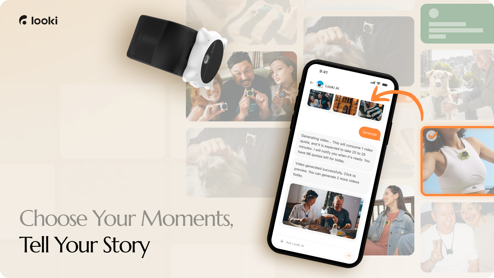 Create Vlog in the Looki App.